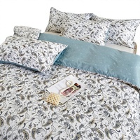 Nouvel ensemble de literie moderne tissé respirant et écologique en polyester 100 %, motif géométrique, 3 pièces, personnalisé pour lit King et Queen