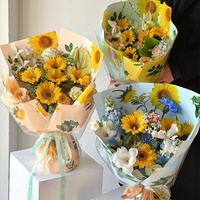 Sonnenblumen-Verpackung BOPP-beschichtetes Wasserfestes Blumenstrauß-Verpackungspapier Blumen-Geschenkpapier Großhandel