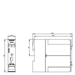 Relais de sécurité Sirius 3SK11211CB41 4PST-2NO-2NC 230VAC 24VDC Rail DIN Bornes à vis Contrôle industriel - Product Image 3