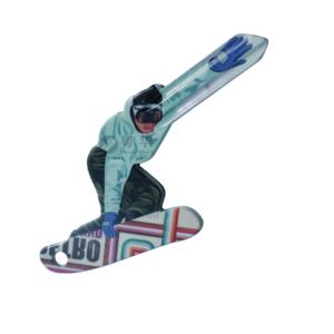 Zapato llave en blanco de latón (diseño personalizado colorido), patrón de bandera americana y copo de nieve, gancho colgante ornamental para árbol de Navidad - Product Image 4