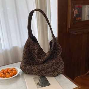 Women's Canvas Leopard Print Tote Bag Vertical <b>Square</b> Magnetic Buckle Everyday Outfits Fall 2025 - Product Image 4