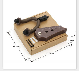 عرض خاص حامل غيتار الجوز الأسود مع خطافات OEM إصدار جديد ملحقات الآلات الموسيقية المصنع بالجملة لأشرطة القيثارة - Product Image 4