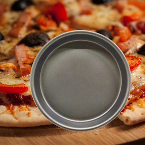 Bandeja para Hornear Pizza ATLAS STAR de 6 Pulgadas, de Aluminio Resistente, Color Negro, Revestimiento Anodizado Duro, Apta para Horno, Estilo Restaurante, Borde Enrollado - Product Image 1