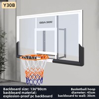 Aro de Baloncesto para Montar en la Pared, para Adultos, Resistente, en Blanco/Negro/Naranja, para Uso en Interiores/Exteriores