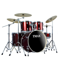Ensemble de batterie de jazz à 5 tambours et à 4 cymbales de haute qualité de couleur Offres Spéciales