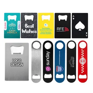 Promotion Gift Engraving Blank Card Bottle Opener Stainless Steel Metal Beer Can Poker Credit Card Bottle Opener