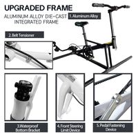 Vélo aquatique SUP à une place avec cadre en aluminium et tapis flottant avant, profilé pour la mer, pliable, de Chine Lumark