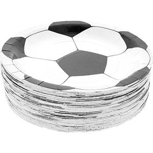 Assiette à papier ronde 9 pouces CMJN Soccer 350gsm White BoardFDA Approved Party Supplies - Product Image 3