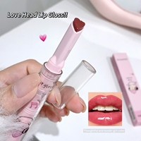 SHAQINUO Rouge à lèvres en gelée brillant en forme de cœur, film protecteur, anti-transfert, longue tenue, hydratant, motif ours mignon