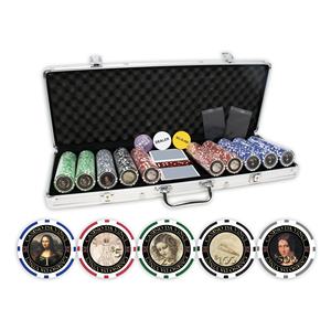 DA VINCI Masterworks 500-Piece <b>Poker</b> <b>Chips</b> Set Includes Aluminum Case <b>and</b> <b>Tray</b> - Product Image 2