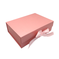Maßgefertigte Rosa Faltbare Schuh-Geschenkbox Umweltfreundliche Kartonverpackung mit Logo Magnetverschluss und Tragbarem Design