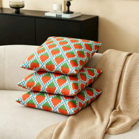 Housse de coussin personnalisée avec imprimé fraise en pixels 45*45cm, housse de coussin décorative de luxe de haute qualité pour le salon, le canapé