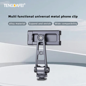 Supporto Universale in Lega di Alluminio per Telefono e Fotocamera con Rotazione a 360°, Inclinazione, Protezione Antipolvere e Doppia Presa Cold Shoe - Accessori per Fotocamera - Product Image 2