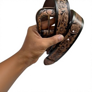 Super Selling Men's Designer Cow Hide Genuine Steel Pin Buckle Vintage Style Eco-Friendly Heavy Duty 3.8CM Solid Pattern Belt - Product Image 5