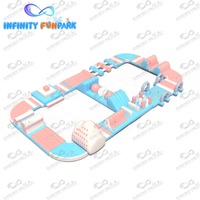 Parc aquatique flottant gonflable personnalisable pour la mer/le lac - Structure de jeu aquatique modulaire avec murs d'escalade pour parcs aquatiques