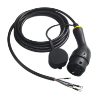 Kabel Pengisian Daya EV Mode 3 Baru 16A 11kW Tipe 2 dengan Panjang 5 Meter UL94V-0 Tahan Api