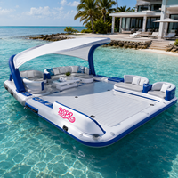 Plateforme flottante gonflable pour l'eau, ponton en EVA, pont flottant haute pression en PVC durable pour lac, océan, fête aquatique