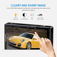 Moniteur de terrain FEELWORLD CUT6S avec écran tactile IPS 6 pouces 450 nits FHD, enregistreur pour appareil photo, moniteur de terrain DSLR FHD IPS 4K 3G-SDI