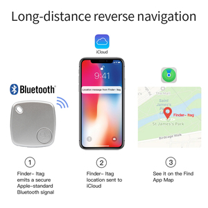 ICloud không dây không giới hạn phạm vi vị trí công cụ tìm thiết bị vật nuôi chống mất thông minh <span class=keywords><strong>GPS</strong></span> Tracker chó mèo airtag định vị cho vật nuôi trẻ em - Product Image 3