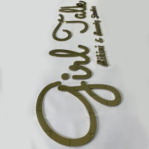 Su misura in acciaio inox taglio Laser saldatura solido piccolo metallo segnaletica superficie di rivestimento <span class=keywords><strong>alfabeto</strong></span> lettere segno per la decorazione - Product Image 6