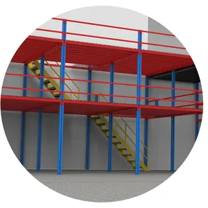 重型工业钢托盘货架系统多级多级仓库储物架阁楼夹层地板