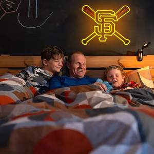 ป้ายไฟนีออนรูปทีมเบสบอล ไฟ LED นีออนสำหรับตกแต่งผนัง ป้ายไฟ LED รูปทีม Giants สำหรับห้องแมนเคฟ โรงรถ ผับ ห้องนอน - Product Image 5