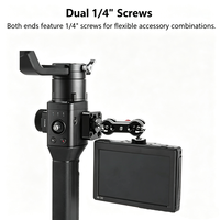 Support de bras magique multifonctionnel à double vis 1/4'' 360° °   Support de caméra à rotule pour éclairage d'appoint de moniteur et microphone OEM ODM