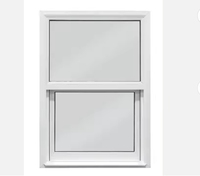 Fenêtre à guillotine simple en vinyle UPVC de style américain personnalisé de haute qualité