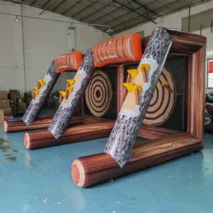 Indoor Outdoor Carnival Interactive Double Players Inflatable AXE Throwing Party Games For Kids