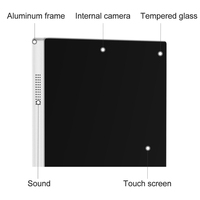 Espejo Inteligente Hiseeview de Pared con Pantalla Táctil Capacitiva Full HD para Fitness, con Función de Compartir Teléfono Inalámbrico y Sistema Dual