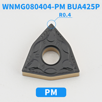 Plaquette de tournage CNC indexable en forme de pêche BUA425P PM, lame de tour en carbure cémenté pour l'usinage de l'acier