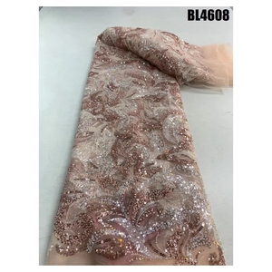 Pizzo netto da ricamo di alta qualità in Australia con ricchi di perline in tessuto di pizzo - Product Image 4