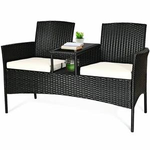 Canapés en osier et rotin PE avec <span class=keywords><strong>table</strong></span> d'appoint pour l'extérieur, chaise <span class=keywords><strong>de</strong></span> jardin, café, <span class=keywords><strong>camping</strong></span>, patio, cour, fête - Product Image 2