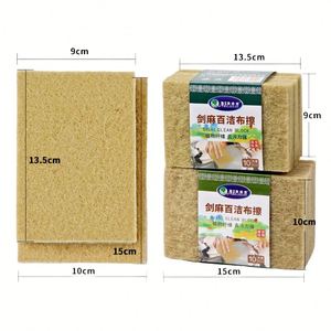 Paquete de 5 Estropajos de Cocina Anti-Rayaduras, Almohadillas de Fregado Naturales Ecológicas de Fibras de Sisal para Limpiar Platos - Product Image 3