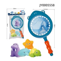 Jouet de bain flottant pour la pêche, animaux qui font des jets d'eau, jeux avec filet à poissons, jeu dans la baignoire, la salle de bain, la piscine