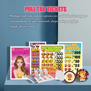 Security Sealed Instant Win <strong>Tickets</strong> Custom Pull Tabs <strong>Bingo</strong> <strong>Free</strong> Eco Friendly Material