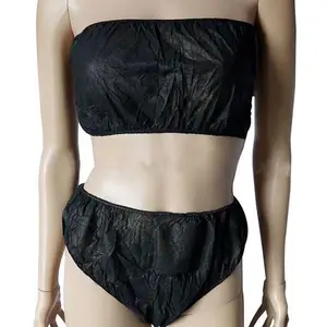 China Manufacturer Customized Disposable black PP spa Underwear For Women Massage