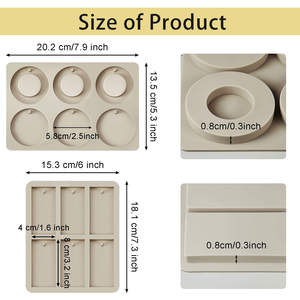 Moule universel en silicone pour bougies, fleurs séchées, étiquettes en gypse et tablettes de cire d'aromathérapie DIY faites à la main - Product Image 2