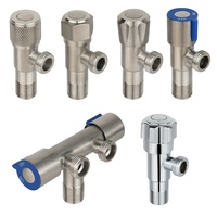 Sus 304 2 en 1 Angle Valve Salle De Bains Closestool Double Contrôle Robinet D'eau En Acier Inoxydable Double Poignée Toilette Machine À Laver
