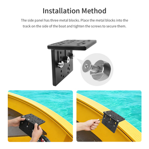 Plaque d'extension en aluminium en forme de L pour montage de sondeur de pêche sur rail latéral de kayak VIN-TYQ-CX01 - Product Image 5
