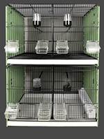 Grande cage d'élevage en métal 60*42*43cm pour perroquets, canaris, pinsons, avec compartiment divisé, roulettes et support, base de 60cm