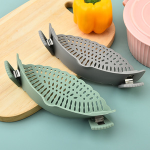 Riz Fruits <span class=keywords><strong>Spaghetti</strong></span> Pâtes Légumes Gadgets De Cuisine Pot Évier Silicone Passoire Snap Clip Sur Vidange Passoire Panier Avec 2 Clip - Product Image 3