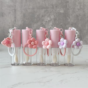 Vente chaude 4ml Lip Gloss Tube Lip Oil avec des styles uniques et divers porte-clés mignons pour une personnalisation personnalisée - Product Image 6