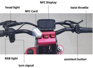 อะไหล่สกู๊ตเตอร์ไฟฟ้า 52V 60V 72V หน้าจอดิจิตอลกลาง LIVIAE NFC/รหัสผ่านสตาร์ท สำหรับ Boyueda S5 Q7promax M5 R7 R8 G14 - Product Image 5