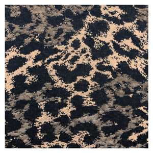 32S T/R Leopard Mô Hình Jacquard Vải Dệt Kim 55% Polyester 40% Rayon 5% Spandex 230gsm Sợi Nhuộm Vải Cho Ăn Mặc - Product Image 3