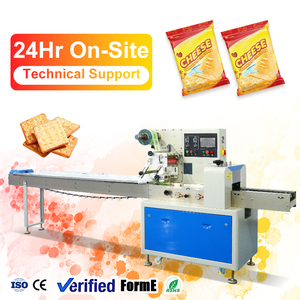 Machine d'emballage horizontale automatique multifonction haute vitesse pour croustilles, sandwichs et biscuits – Équipement d'emballage flow-pack - Product Image 1