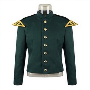 Green Scottish Style Doublet Jacket Handmade Formal <b>Tunic</b> Coat for Men Marching Band Uniform - Product Image 5