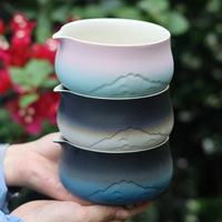 Ensemble de fouets à matcha japonais de qualité supérieure Astief Wholesale, ensemble de matcha bleu rose, bol à matcha dégradé, support pour bol à matcha