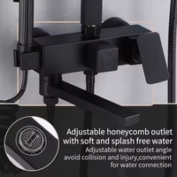 Robinet Mitigeur Carré Moderne de Luxe à Effet Pluie, avec Bec Allongé de 150 CM, Ensemble de Douche Monocommande en Céramique pour Hôtels, Villas, Appartements