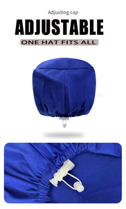 Gorros de Trabajo para Enfermeras en Azul Claro, <span class=keywords><strong>con</strong></span> Banda Absorbente de Sudor, Ajustables y Elásticos, Gorros Quirúrgicos OEM para el Sector Médico y de Salud - Product Image 4